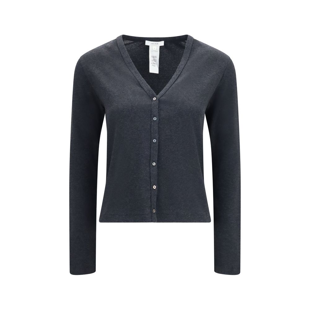 The Row Gray Cotton Cardigan