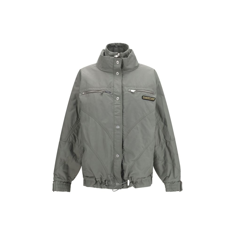 The Attico Gray Cotton Bomber