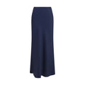 Loulou De Saison Blue Silk Long Skirt