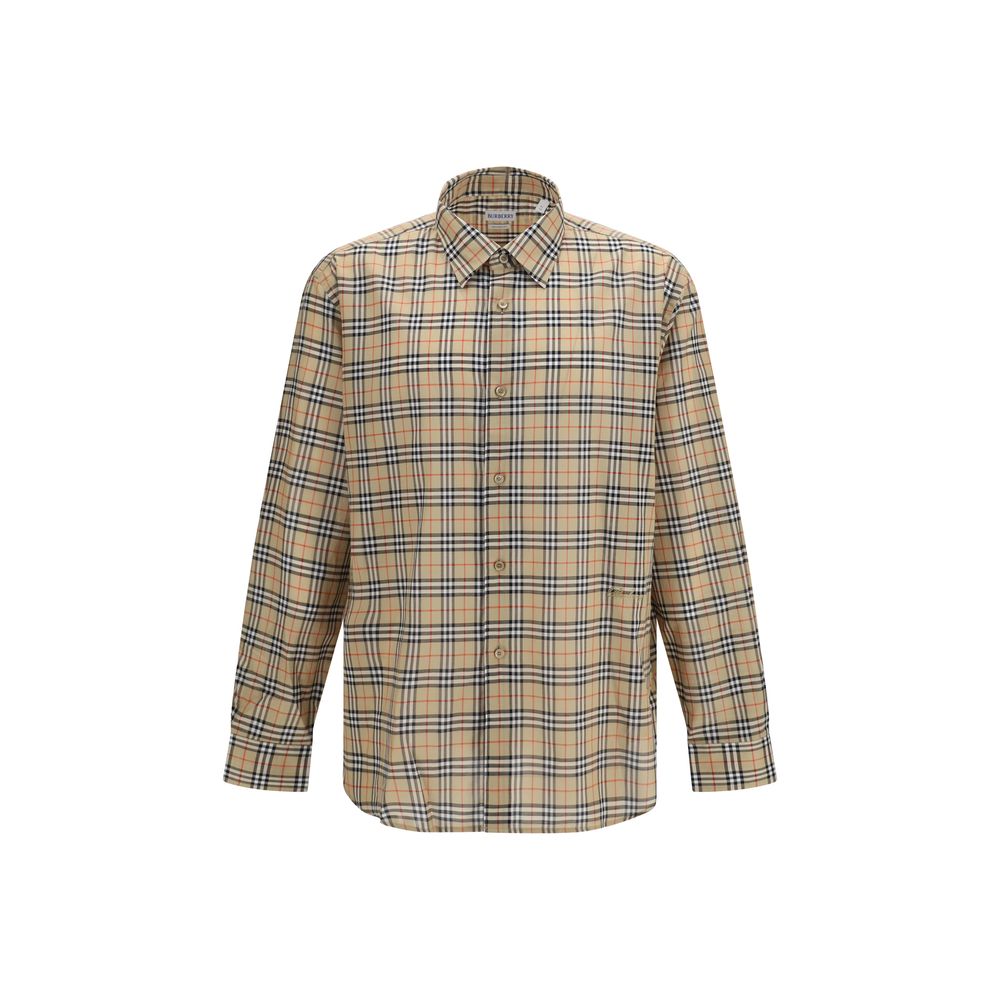 Burberry Beige Cotton Pattern Shirt