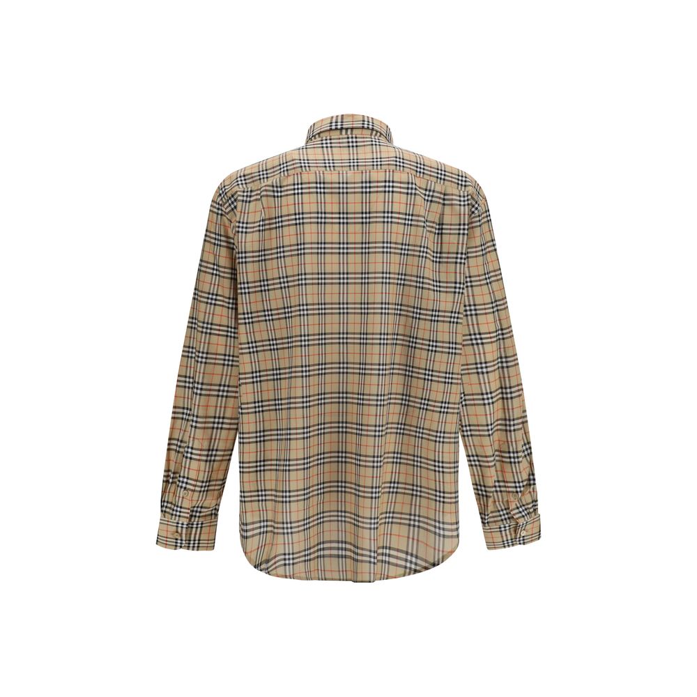 Burberry Beige Cotton Pattern Shirt
