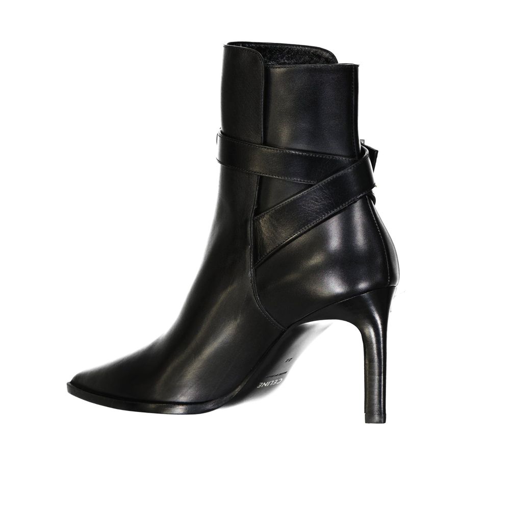 Celine Black Calfskin High Heel Boots
