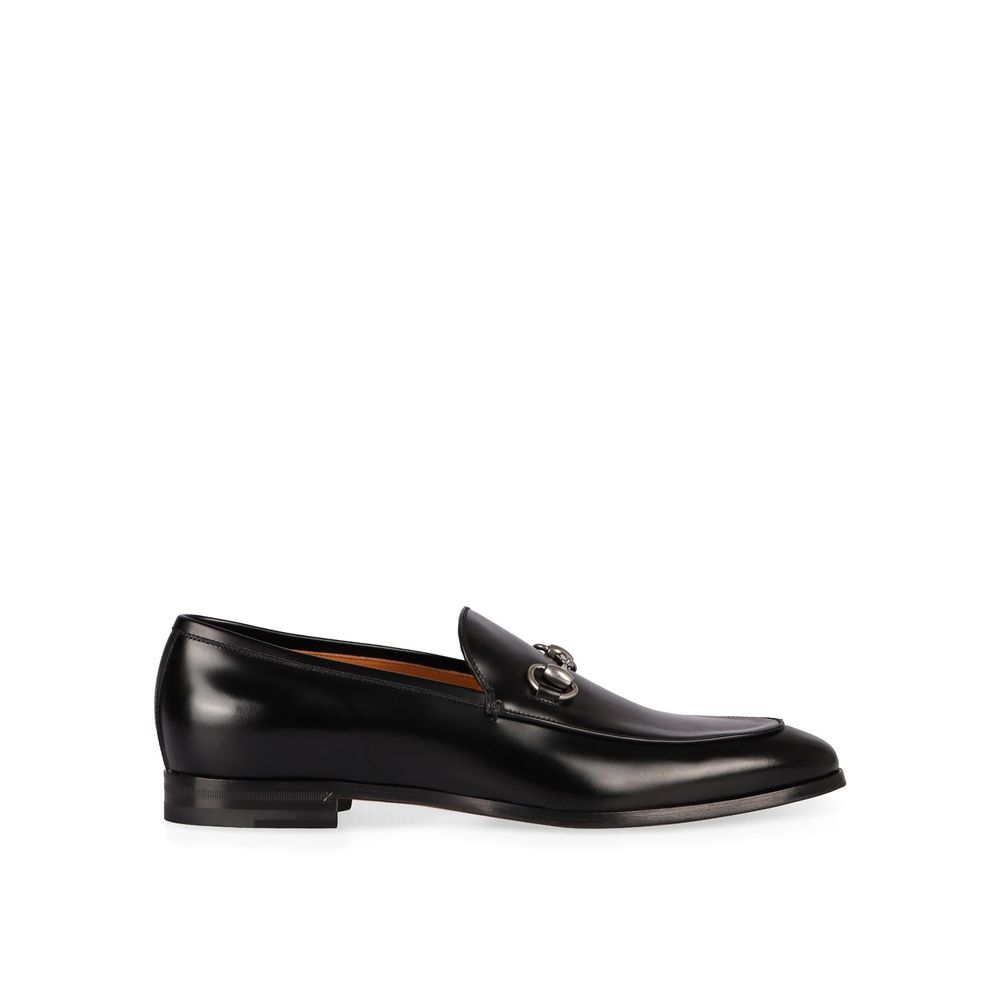 Gucci Black Calfskin Slip-On Loafers