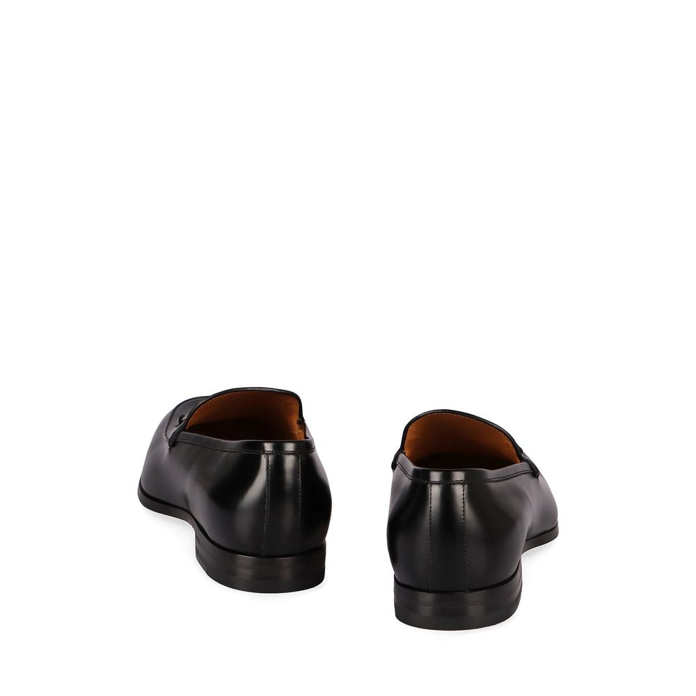 Gucci Black Calfskin Slip-On Loafers