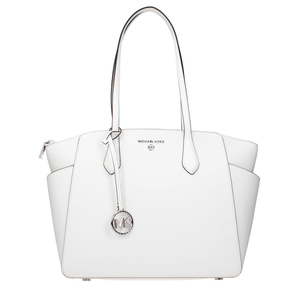 Michael Kors White Leather Shoulder Bag