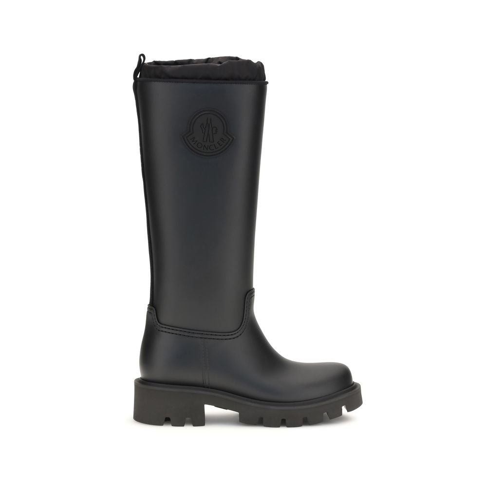 Moncler Black Pvc Rain Boots