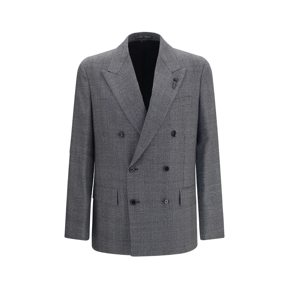 Lardini Gray Wool Oves Aries Blazer