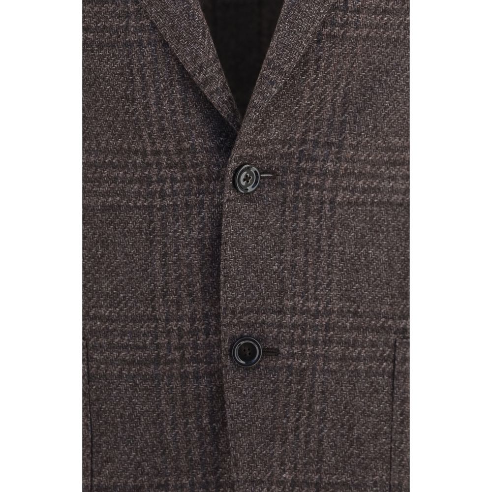 Lardini Brown Wool Oves Aries Blazer