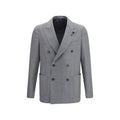 Lardini Gray Wool Oves Aries Full-Length Jacket