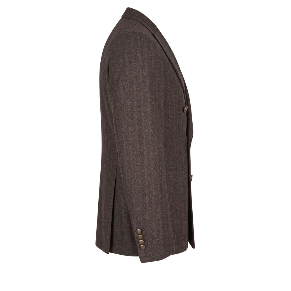 Peserico Brown Wool Men Jacket