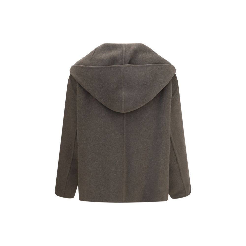Khaite Bicolor Wool Oves Aries Full-Length Jacket