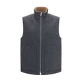 Lardini Gray Wool Oves Aries Sleeveless Jacket