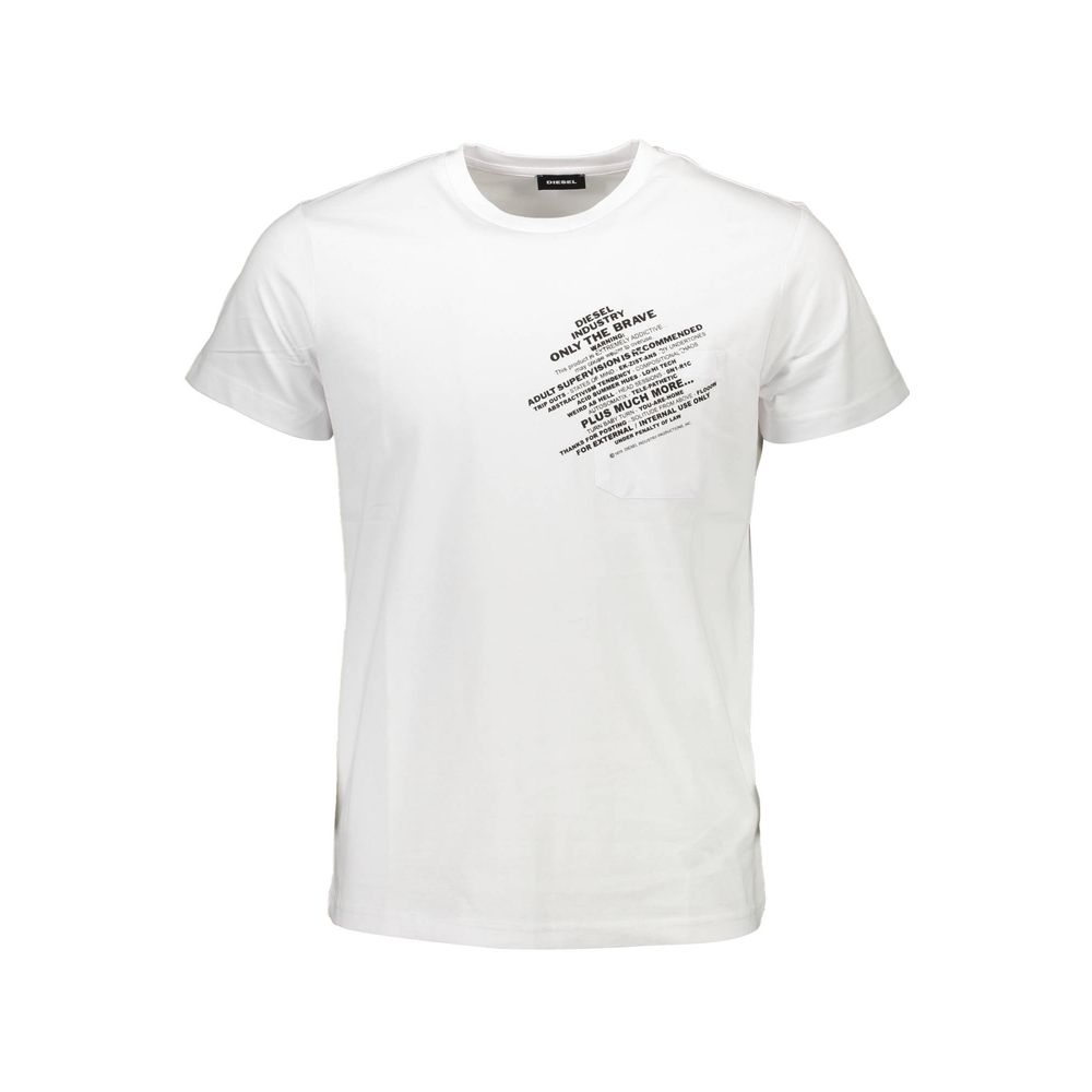 Diesel White Cotton Mens T-Shirt