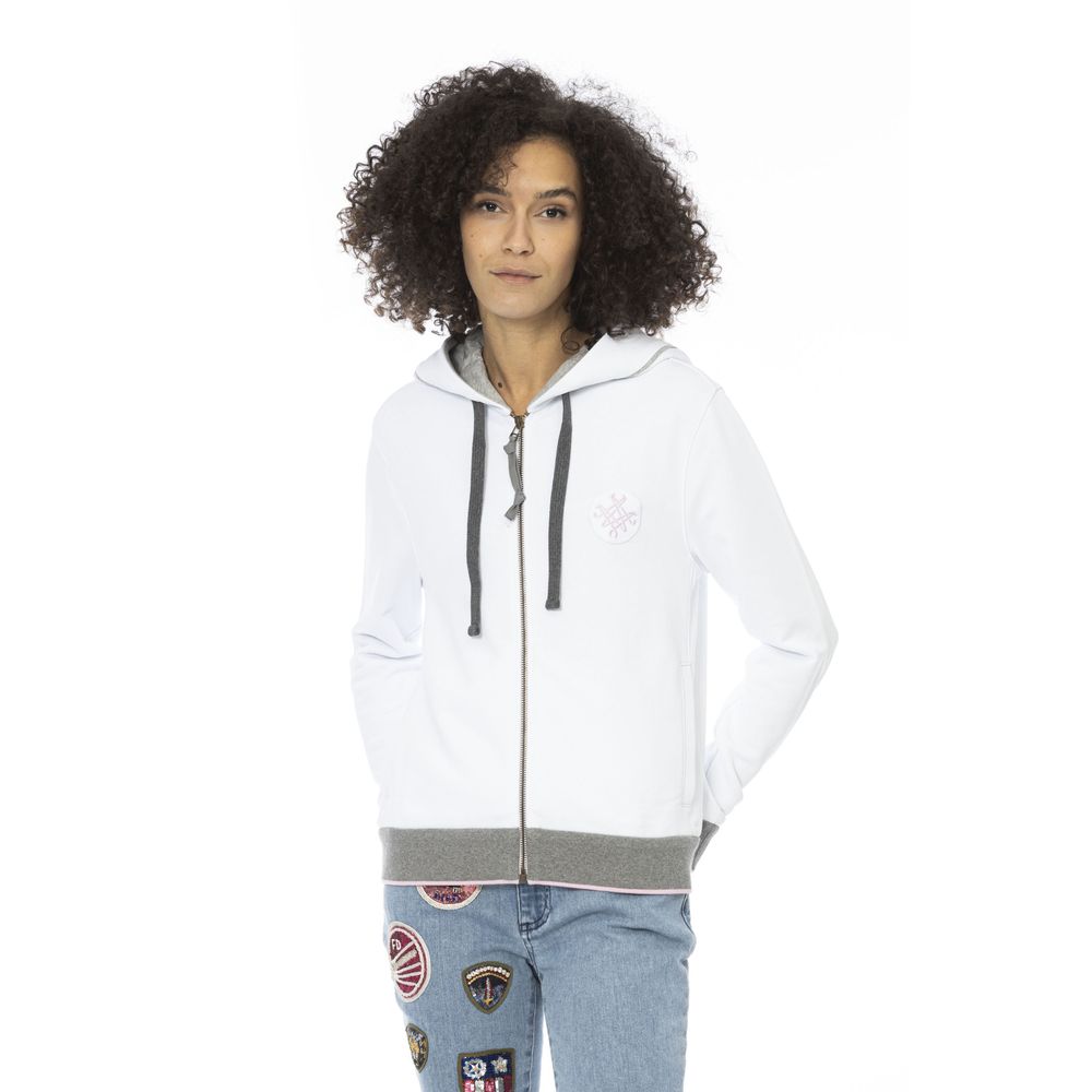 Mr&Mrs Italy White Cotton Women Sweatshirt Top