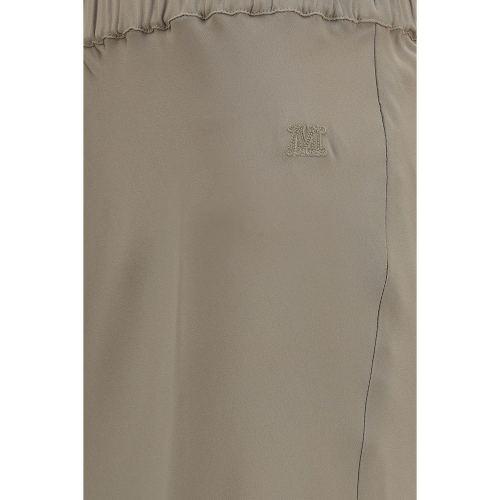Max Mara Beige Silk Long Skirt