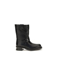 Valentino Garavani Black Calf Leather Bos Taurus Ankle Boots