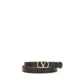Valentino Garavani Black Calf Leather Bos Taurus Regular Belt