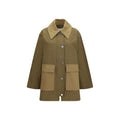 Ganni Bicolor Cotton Full-Length Jacket