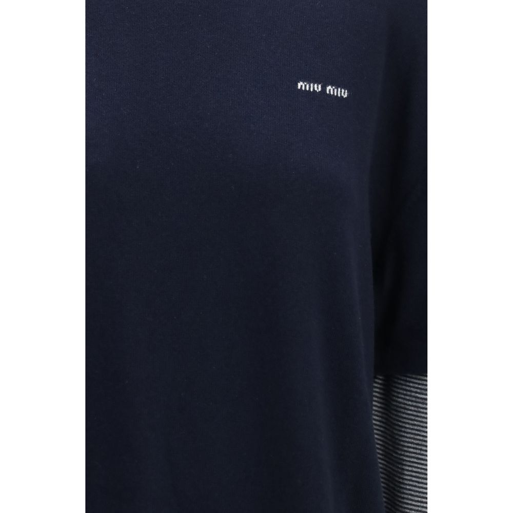 Miu Miu Blue Wool Oves Aries Sweatshirt