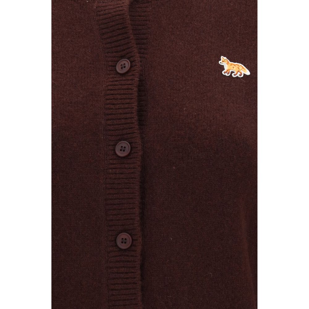 Maison Kitsuné Brown Wool Oves Aries Cardigan