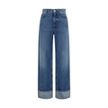 Dolce & Gabbana Blue Cotton Straight-Leg Jeans