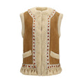 Valentino Garavani Beige Lamb Ovis Aries Aries Sleeveless Jacket