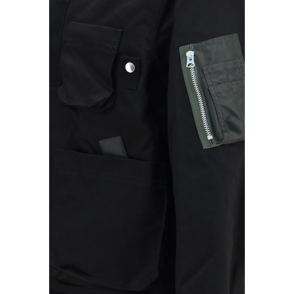 Sacai Black Cotton Bomber
