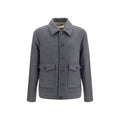 Valentino Garavani Gray Wool Oves Aries Full-Length Jacket