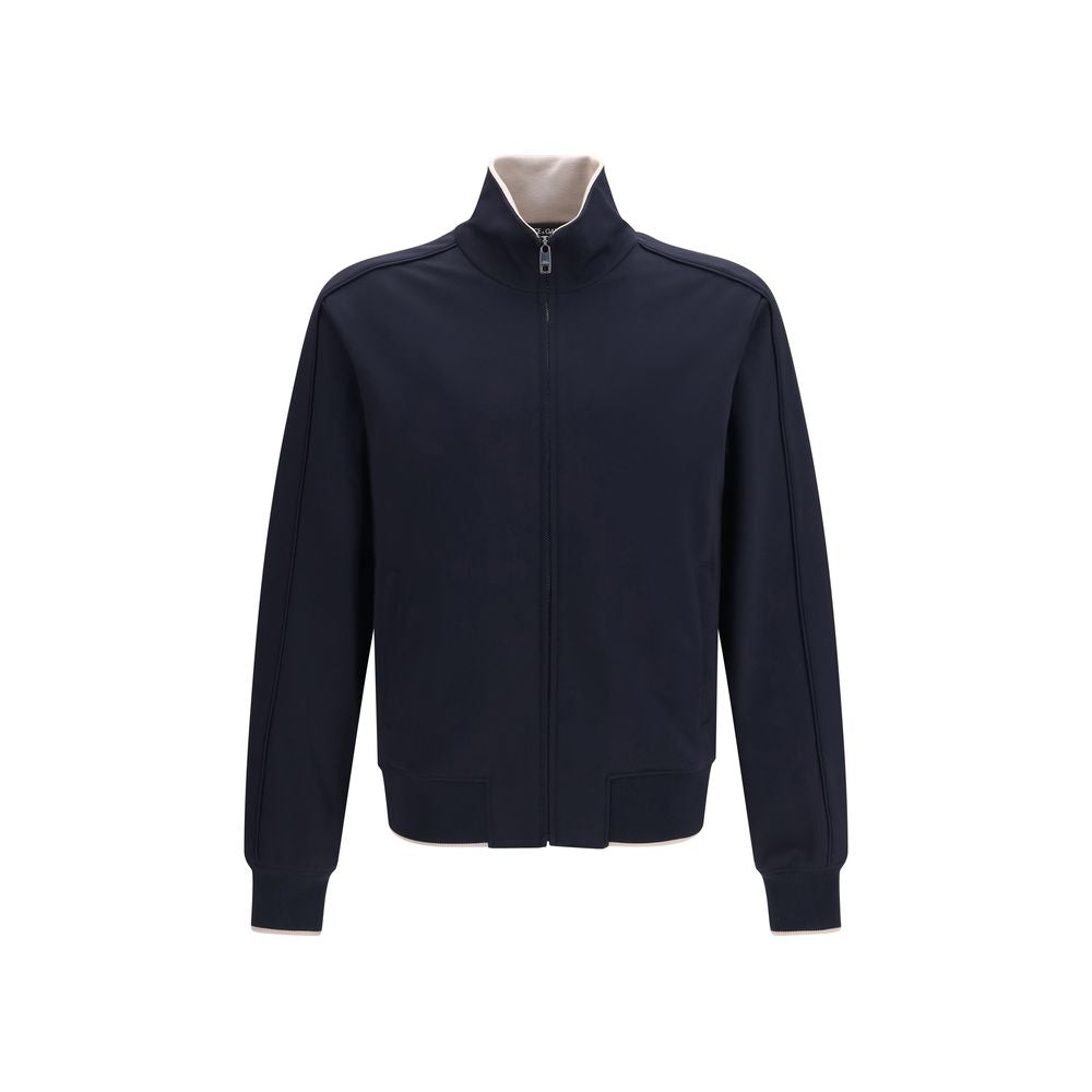 Dolce & Gabbana Blue Polyamide Full-Length Jacket
