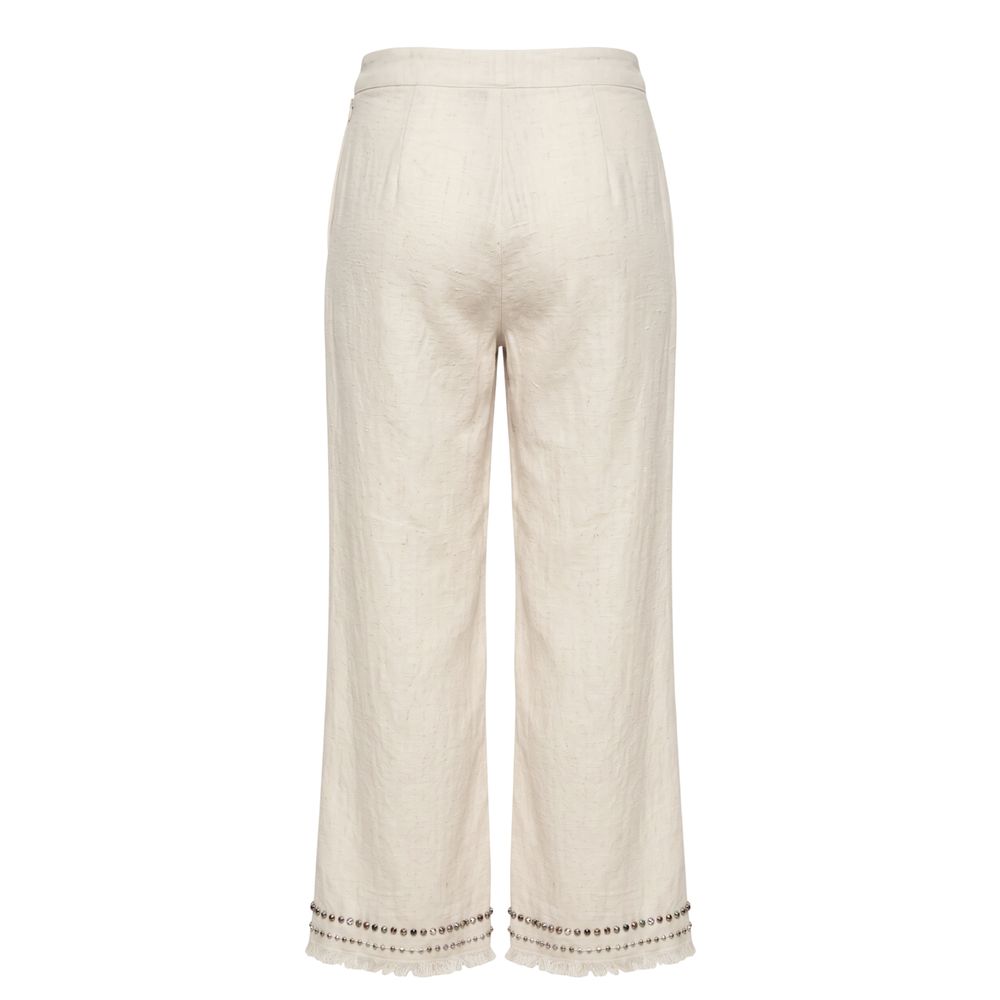 Trussardi Jeans White Cotton Women's Pants