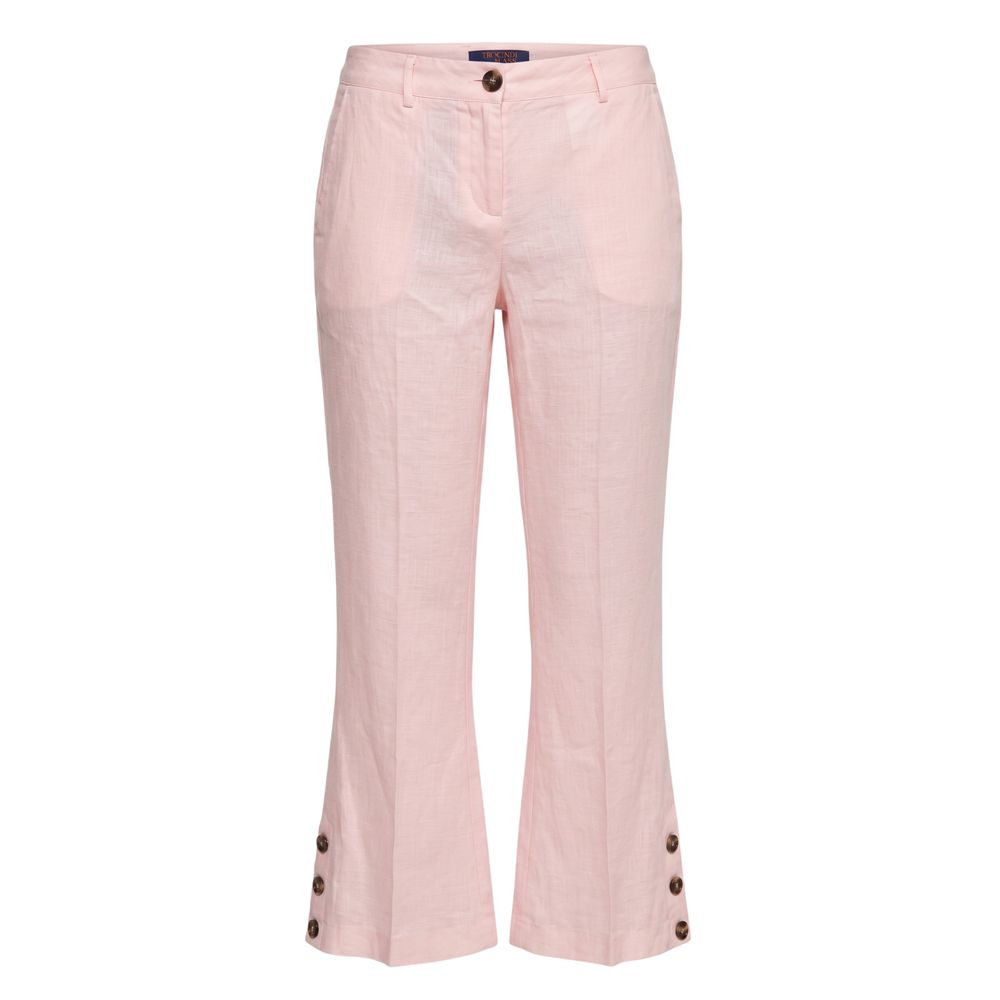 Trussardi Jeans Pink Flax Women Pants