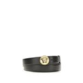 Versace Black Calf Leather Bos Taurus Regular Belt