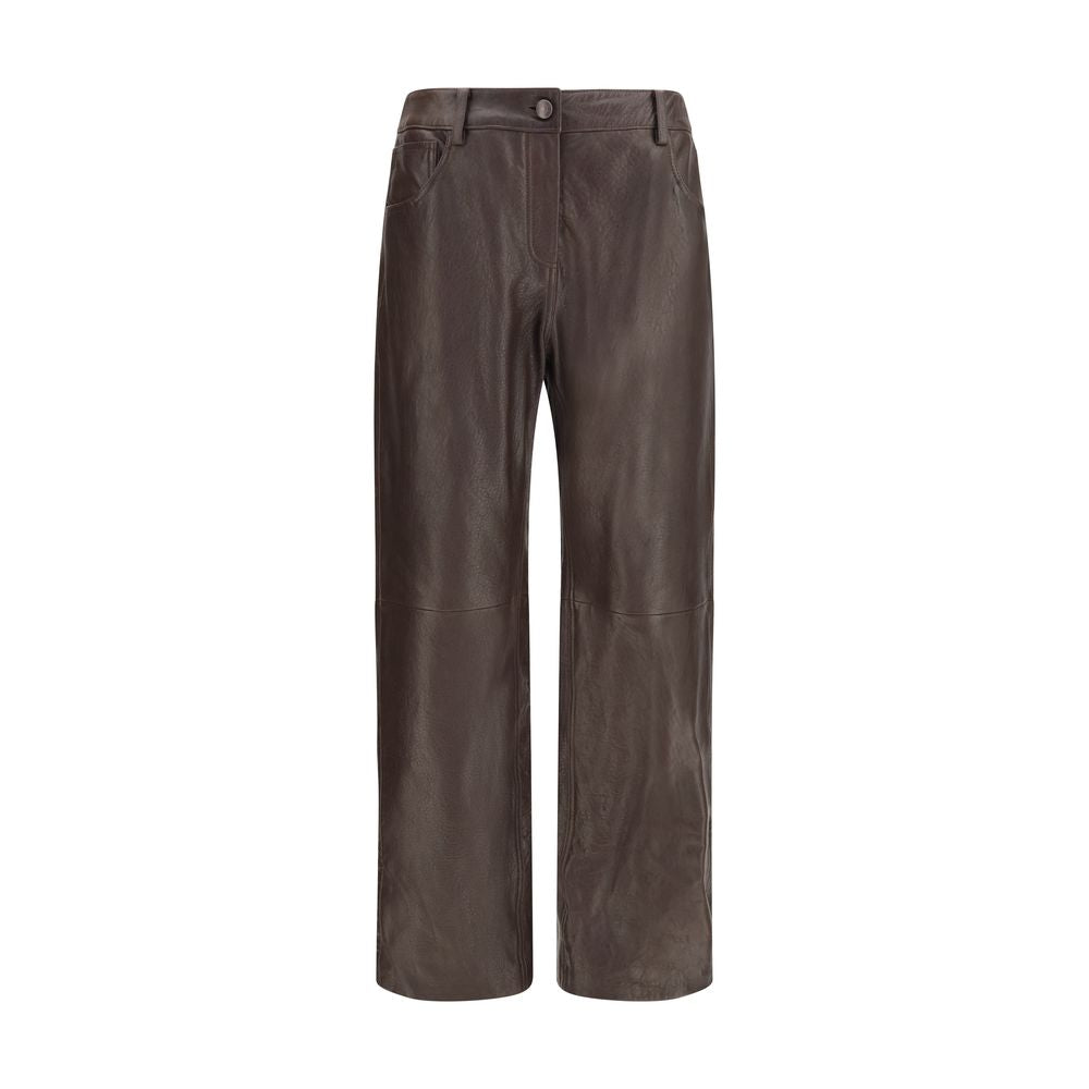 Magda Butrym Brown Leather Pants
