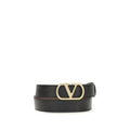 Valentino Garavani Black Calf Leather Bos Taurus Belt