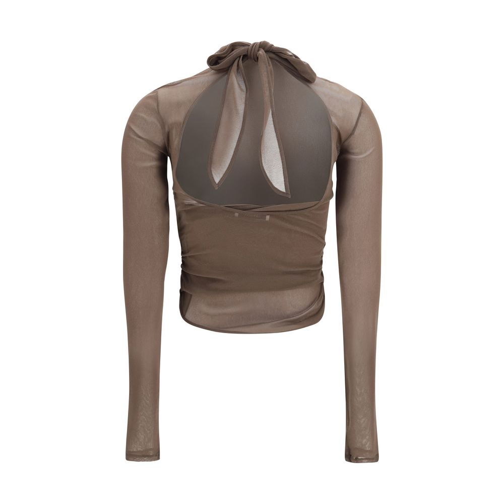 Lemaire Brown Polyamide Shirt