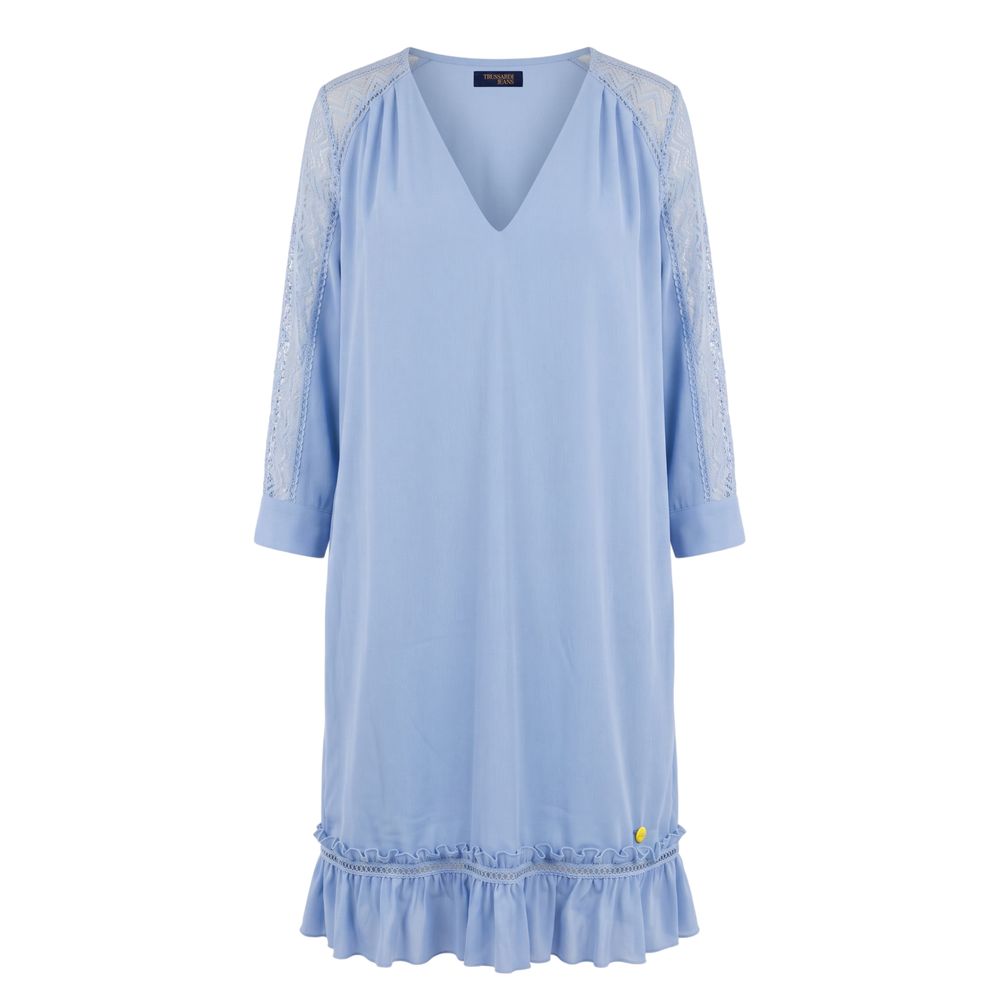 Trussardi Jeans Blue Polyester Women Dress