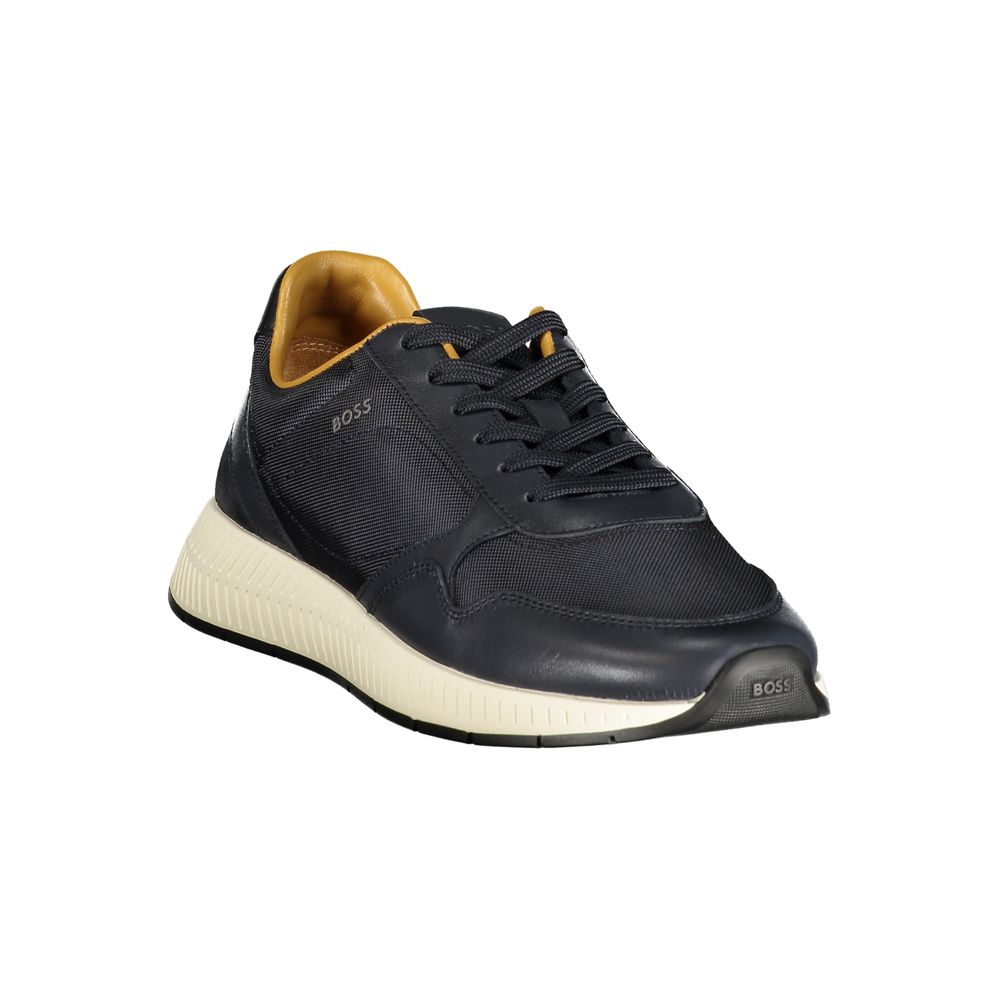 Hugo Boss Blue Leather Men's Sneaker