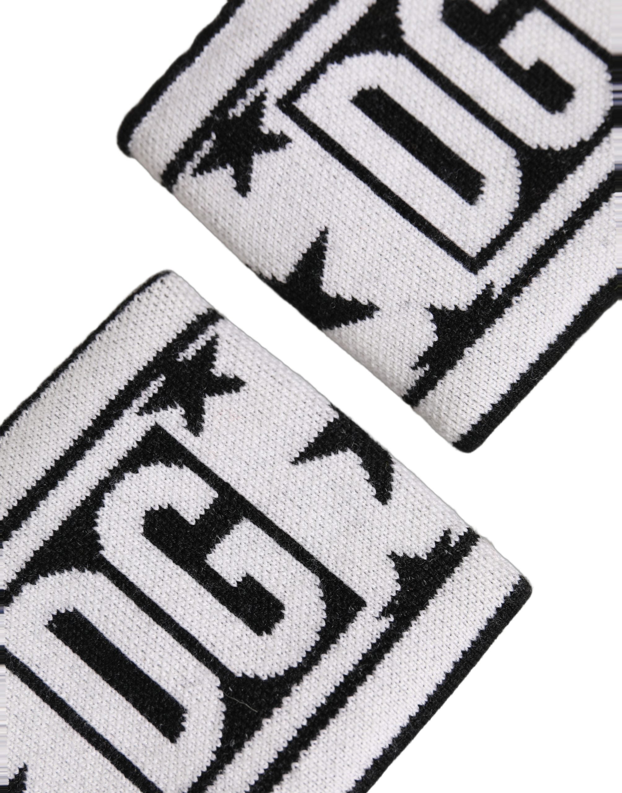 Dolce & Gabbana Men Set White Black Wool Logo #DGMILLENNIALS Wristband