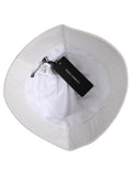 Dolce & Gabbana Men White Nylon Wide Brim Bucket Capello Hat