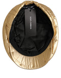 Dolce & Gabbana Men Gold Wide Quilted Newsboy Capello Hat