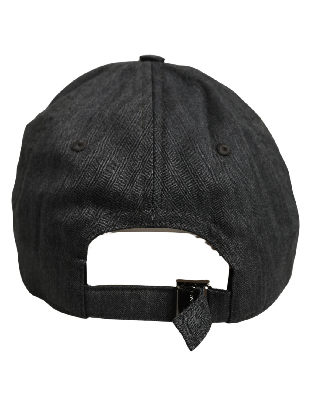 Dolce & Gabbana Men Dark Gray Herringbone Baseball Cap Hat
