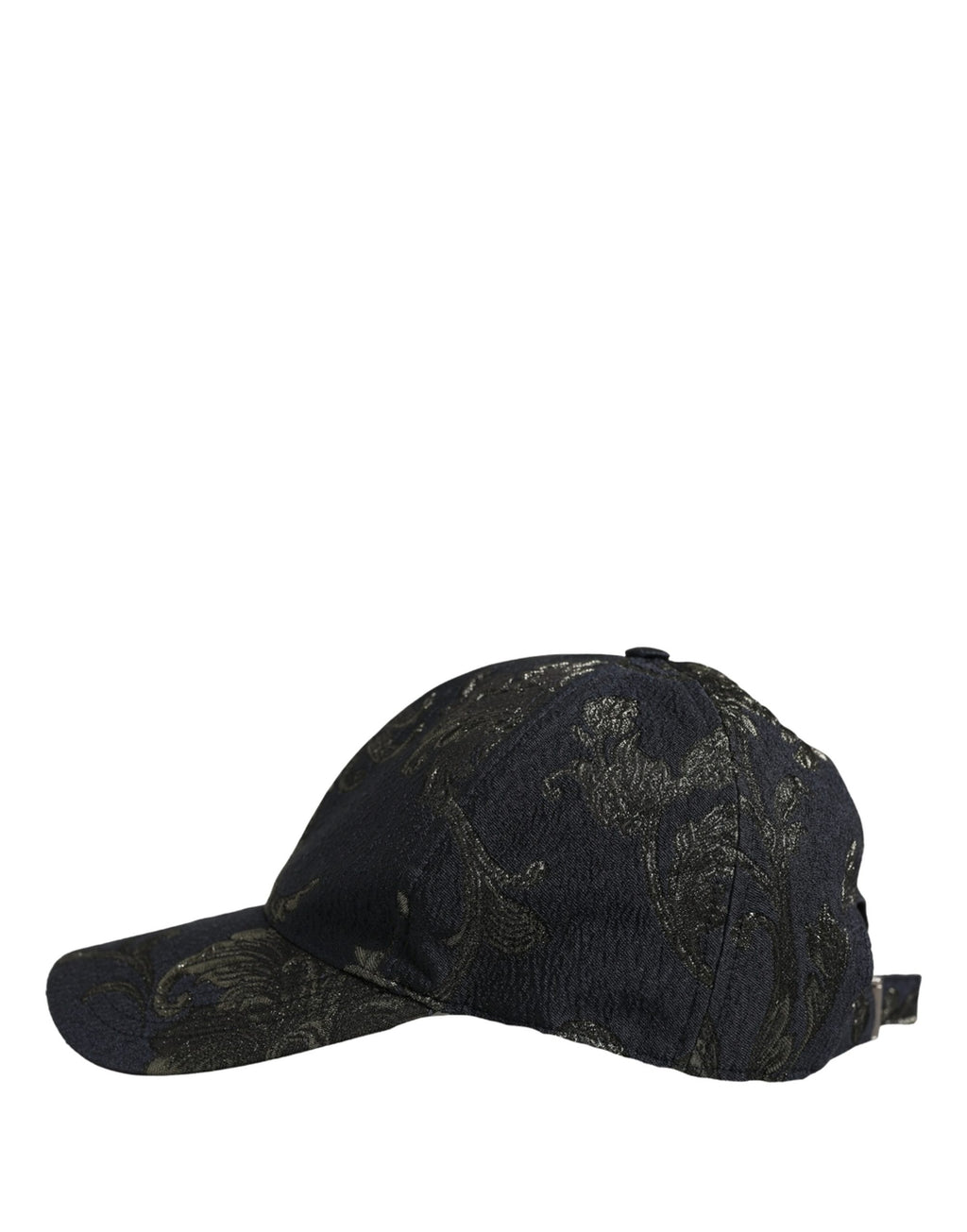 Dolce & Gabbana Men Black Floral Barocco Cotton Baseball Cap Hat
