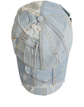 Dolce & Gabbana Men Blue Patchwork Cotton Denim Baseball Cap Hat