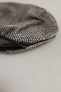 Dolce & Gabbana Men Grey Cotton Corduroy Cloth Newsboy Cap Hat
