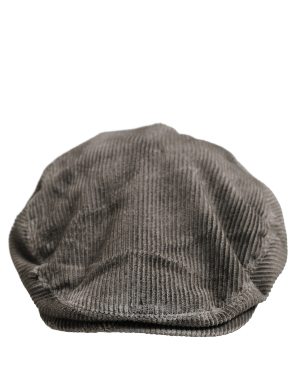 Dolce & Gabbana Men Grey Cotton Corduroy Cloth Newsboy Cap Hat