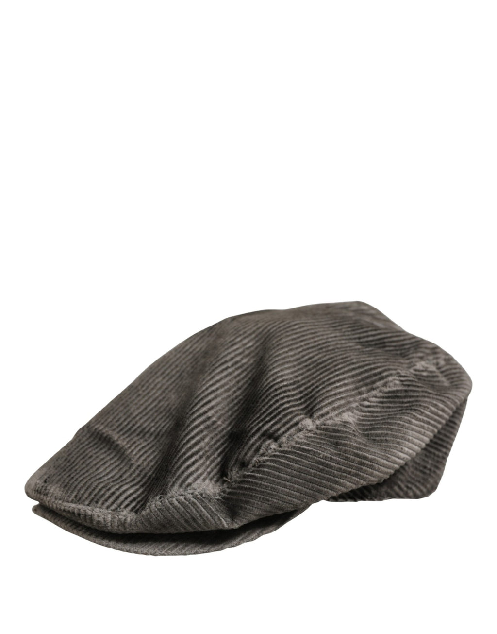 Dolce & Gabbana Men Grey Cotton Corduroy Cloth Newsboy Cap Hat