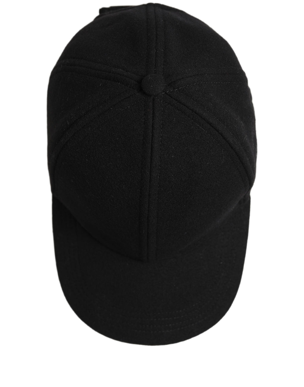 Dolce & Gabbana Men Black Wool Baseball Cap 6 Panels Hat