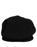 Dolce & Gabbana Men Black Wool Blend Flat Cloth Newsboy Cap Hat