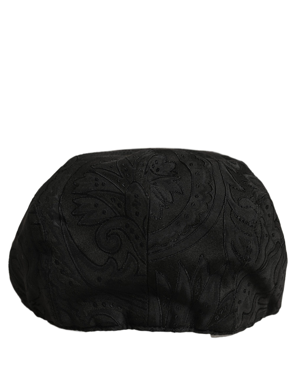 Dolce & Gabbana Men Black Floral Jacquard Newsboy Capello Hat
