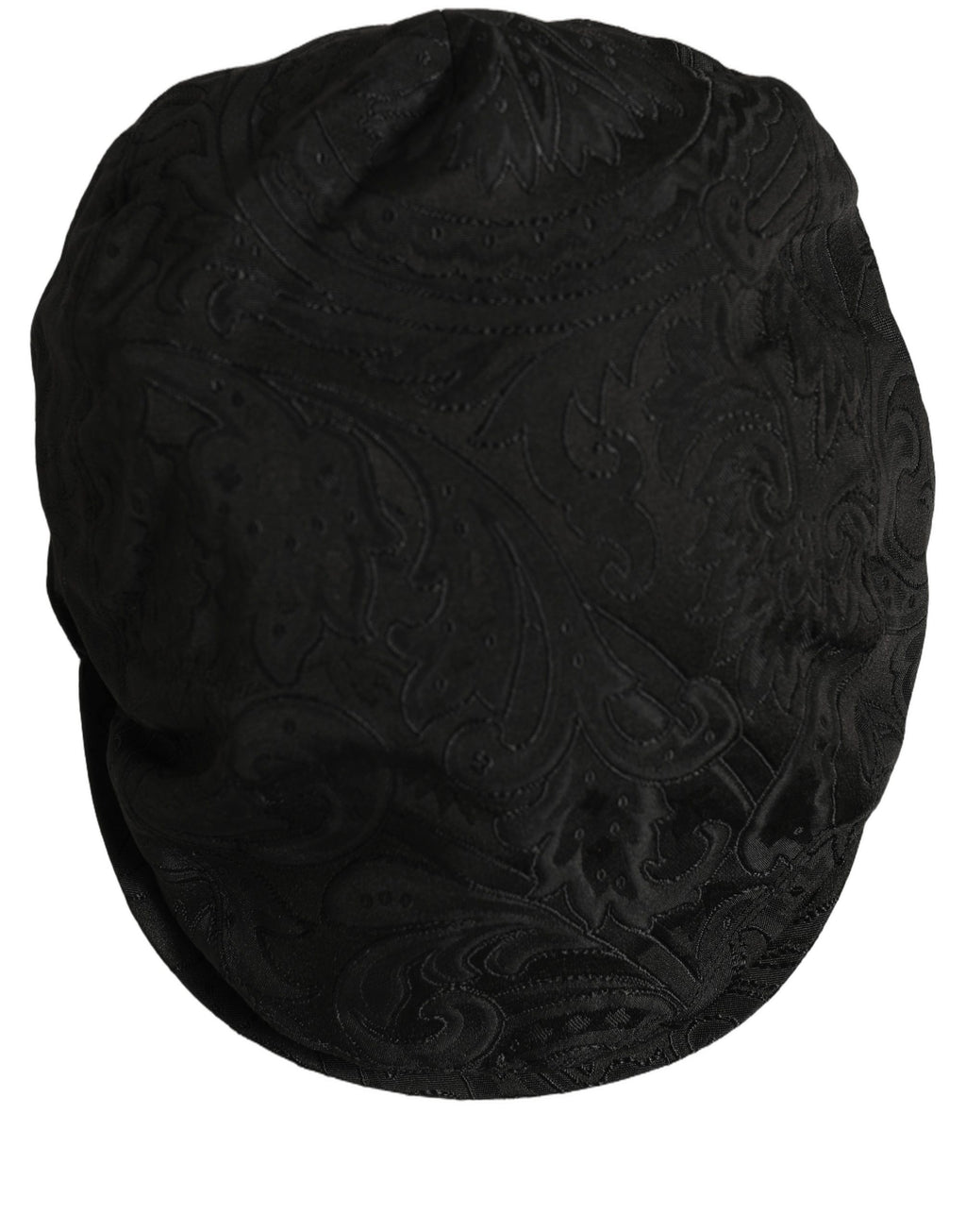Dolce & Gabbana Men Black Floral Jacquard Newsboy Capello Hat